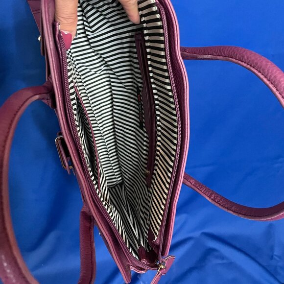 Just Fab Purple Pleather Purse - Picture 7 of 7